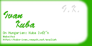 ivan kuba business card